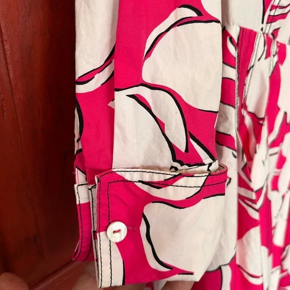 Diane Von Furstenberg Pink and white Floral Wrap Dress- beautiful! - Picture 3 of 10